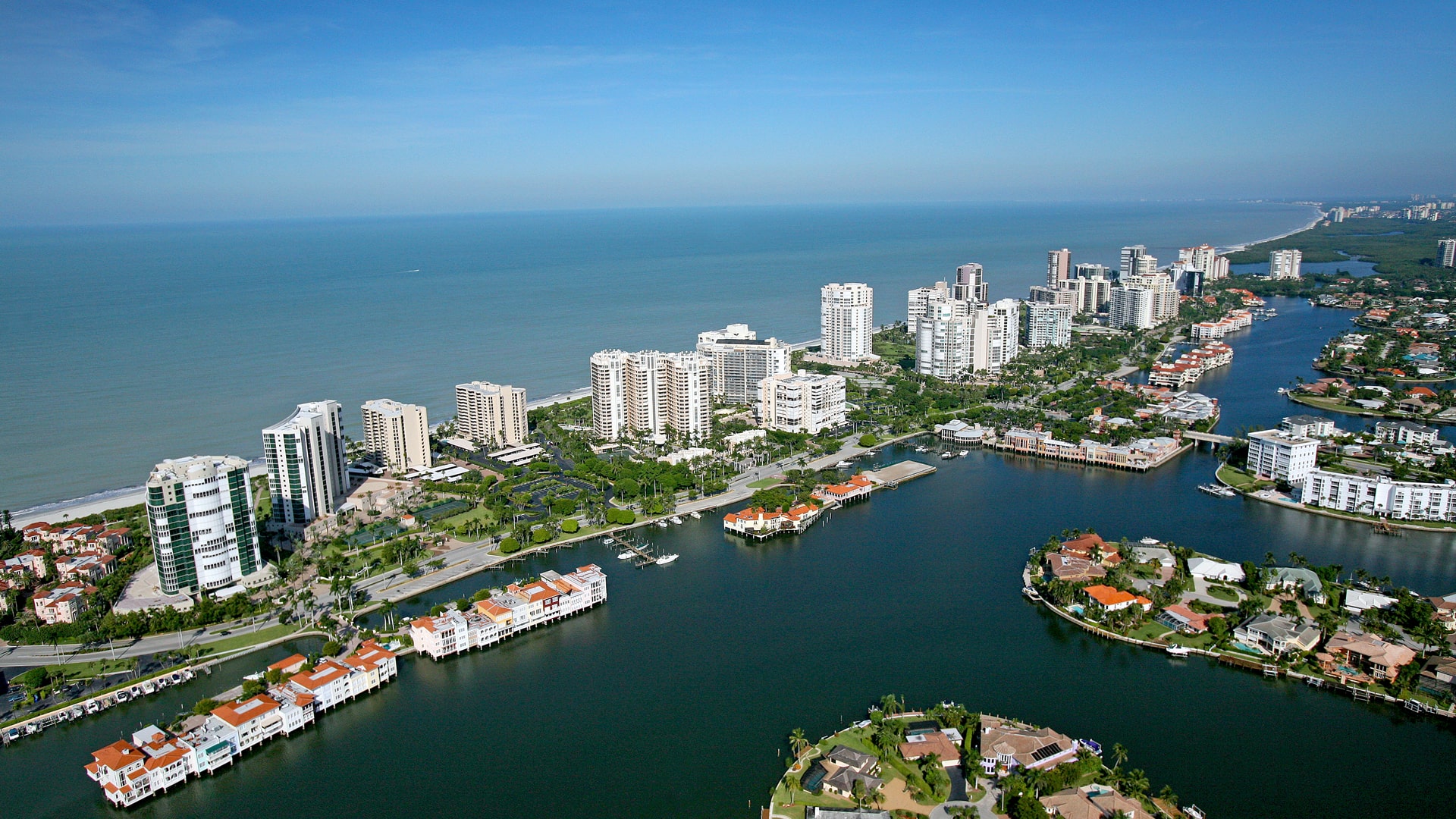 aerial of condo developments by Lutgert